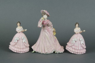 A Wedgwood figure - Harriet 8" and 2 others