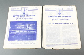 A quantity of various 1950's and 60's Tottenham Hotspur football programmes 