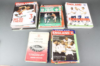 A collection of football programmes