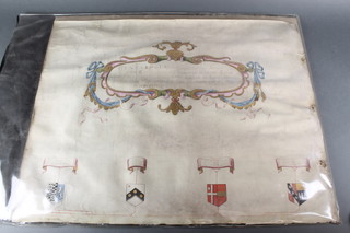 A "Grant of Arms" referring to Thomas Bonde 1669, 23" x 29" 