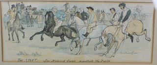 Early 20th Century prints, amusing horse racing scenes, a set of 6 framed as 1, 18" x 26" 