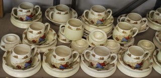 A collection of Sylvac ceramics, childrens tableware 