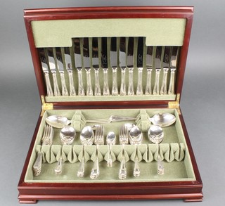 A contemporary canteen of silver plated cutlery for 8 