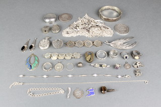A large quantity of silver and other costume jewellery