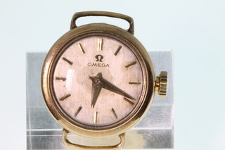A lady's 9ct gold Omega wristwatch 