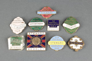 A World Cup Championship Wembley 1966 steward's badge and 8 others 