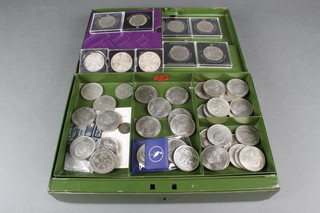 A quantity of crowns and other coins