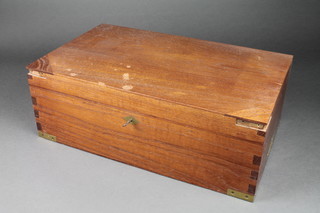 A 20th Century mahogany writing slope with hinged lid 7"h x 19 1/2"w x 12"d 