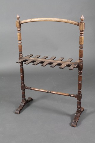 A Victorian turned mahogany boot rack 42"h x 27"w x 12"d 