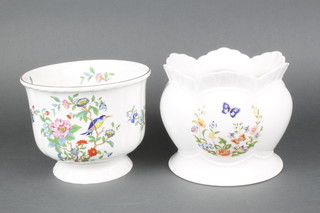 An Aynsley Cottage Garden jardiniere 8" and a ditto Pembroke jardiniere 8" 