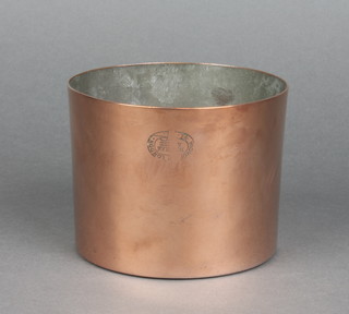 A 19th Century Benham & Sons cylindrical copper jelly/ice cream mould 4" 