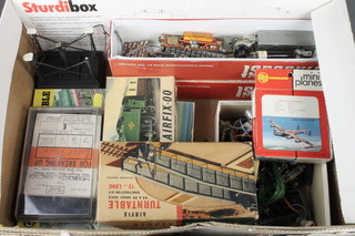 An Airfix HO-00 locomotive - unmade up, together with with other models etc 