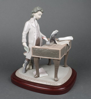 A 1996 Lladro figure group - Young Beethoven, base with 2 signatures and marked 1988, boxed 