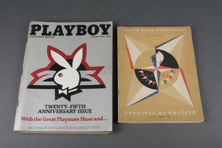 A 1951 South Bank Exhibition Festival of Britain programme and a January 1979 Playboy Collectors edition 