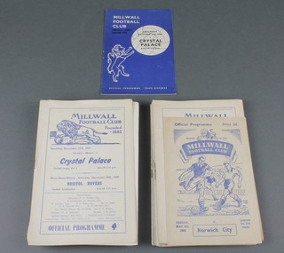 A collection of 1950's Millwall football programmes
