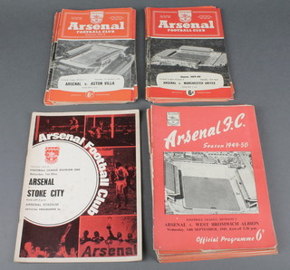 A collection of 1940's and 1950's Arsenal FC football programmes