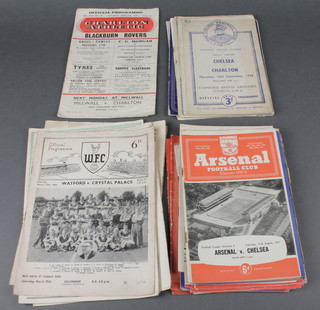 A collection of 50 various 1950's football programmes