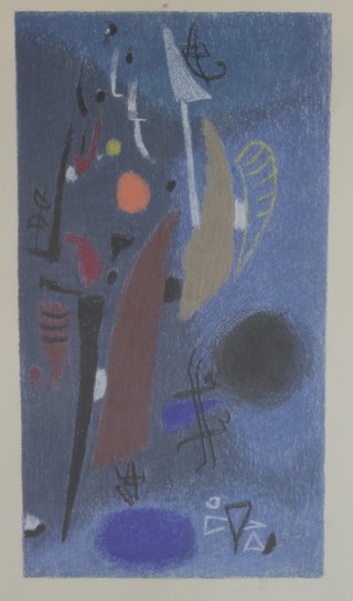 20th Century French School, a limited edition coloured print, inscribed to verso "An Die Freude II" 1951, abstract study, indistinctly signed and numbered to margins 19.5"h x 10.5"w 