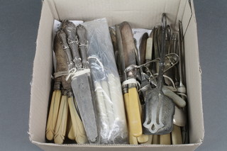 A quantity of silver plated cutlery