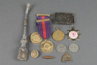 A Victory medal to G S/75884 PTE.B.H. Holdstock 2/Lond.R. minor commemorative medals etc 