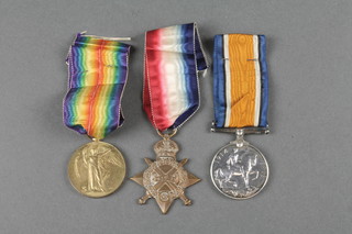 A WWI trio of medals SS.109473. J.J. Ryall. Sto. 1.R.N. 