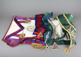Masonic, a Scottish Constitution Past First Principles apron, 2 collars