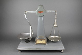 A pair of Avery double sided class B scales in grey enamel