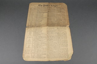 An edition of The Public Ledger no.531 Tuesday September 22nd 1761 (George III Coronation) 