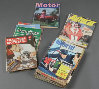 Motor Sport Magazine number 6, 26 Quest Magazine, a Wipac fog light brochure and various 1960's and 70's editions of Practical Motorist and Motor 