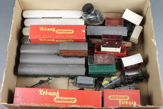 A collection of various Triang rolling stock