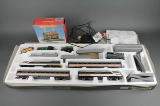 A Hornby R691 225 Intercity train set, a Hornby R921 power controller etc 