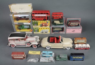 3 Corgi original omnibus models and a collection of various model cars 