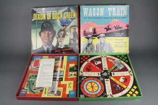 A 1958 Wagon Train game boxed, together with a Bell Dixon of Dock Green board game, boxed 