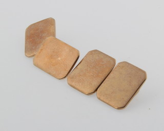 A pair of 9ct gold octagonal cufflinks, approx. 12 grams