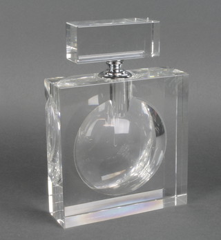 A stylish Studio clear glass scent bottle and stopper 9" 