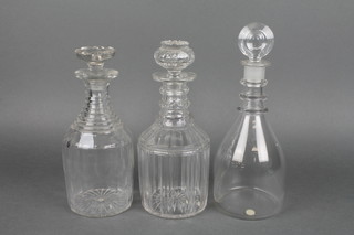 3 19th Century decanters