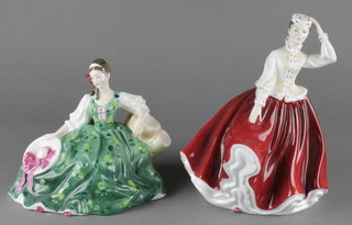 2 Royal Doulton figures - Gail HN2937  8 1/2" and Elyse HN2474 6" 