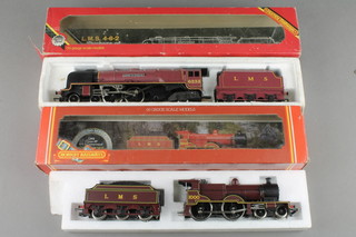 A Hornby R.376 LMS Class 4P locomotive together with a Hornby R.66 LMS Duchess of Sutherland locomotive boxed 