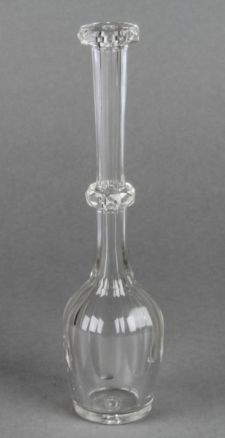 A 19th Century clear glass baluster toddy lifter 7" 