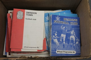 A box of approx. 250 various football programmes, mainly 1960's