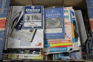 A large box of various Chelsea football programmes mainly 1940's and 50's 