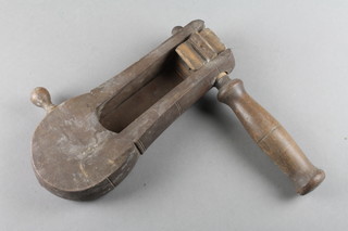 A 19th Century wooden bird scaring rattle