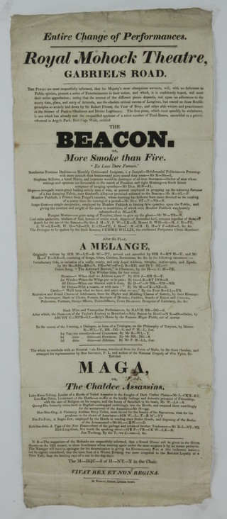 19th Century bill posters, Royal Mohock Theatre and 2 others 