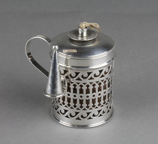 A Victorian silver wax jack with reeded decoration, Sheffield 1897