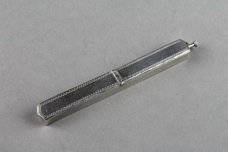 A Georgian rectangular silver double flap toothpick box 4" 