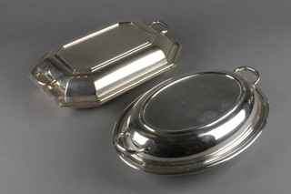2 silver plated entree sets