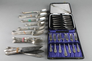 2 cased silver plated sets and minor plated cutlery 