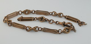 An Edwardian 9ct gold fancy link bracelet 12 grams