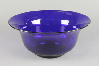 A Bristol blue deep bowl 10" 