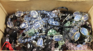 A quantity of hardstone necklaces and bracelets